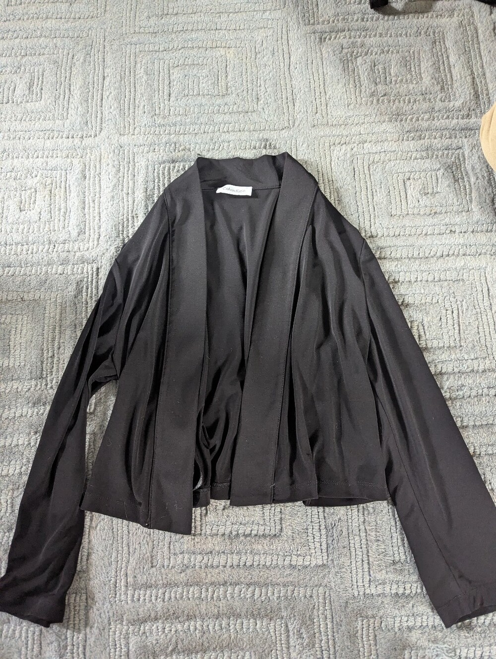 Calvin Klein Black Open-Front Blazer Jacket